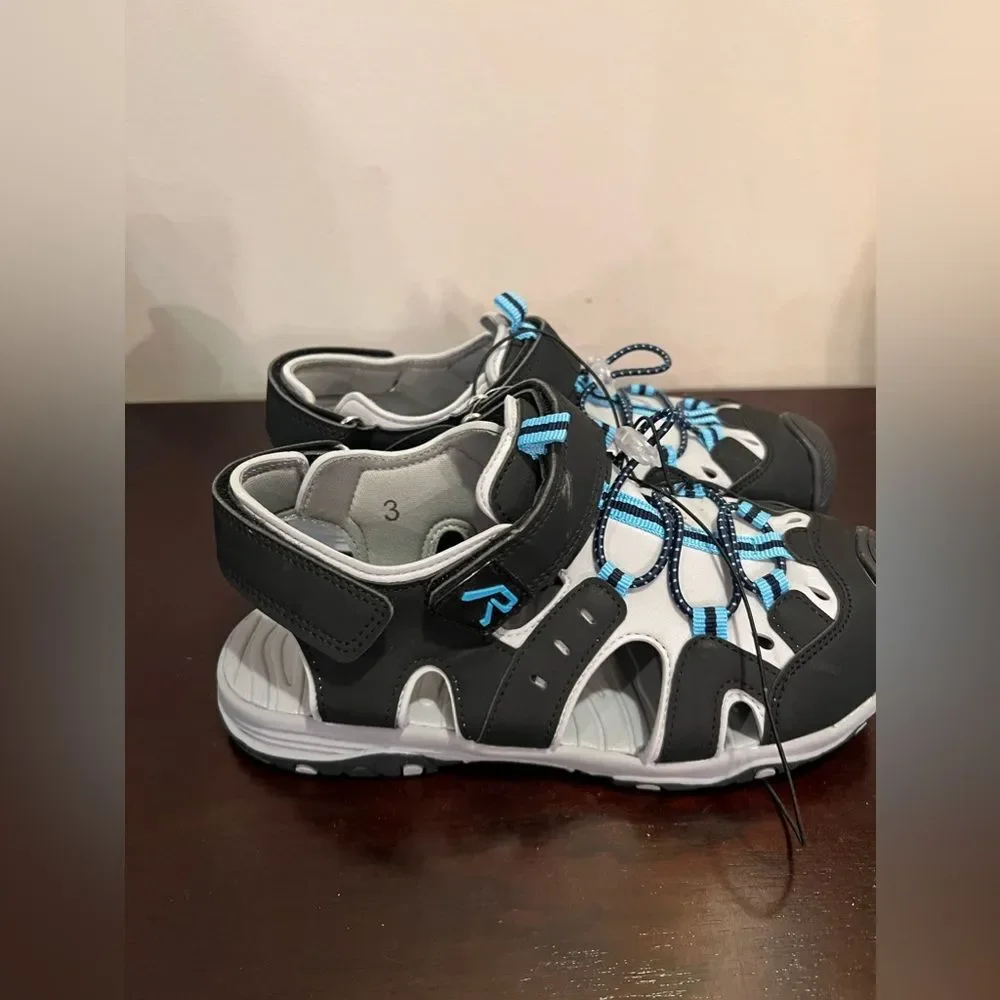 Boys Sports Sandals Summer Hook And Loop Outdoor Soft Sandals Durable Rubber